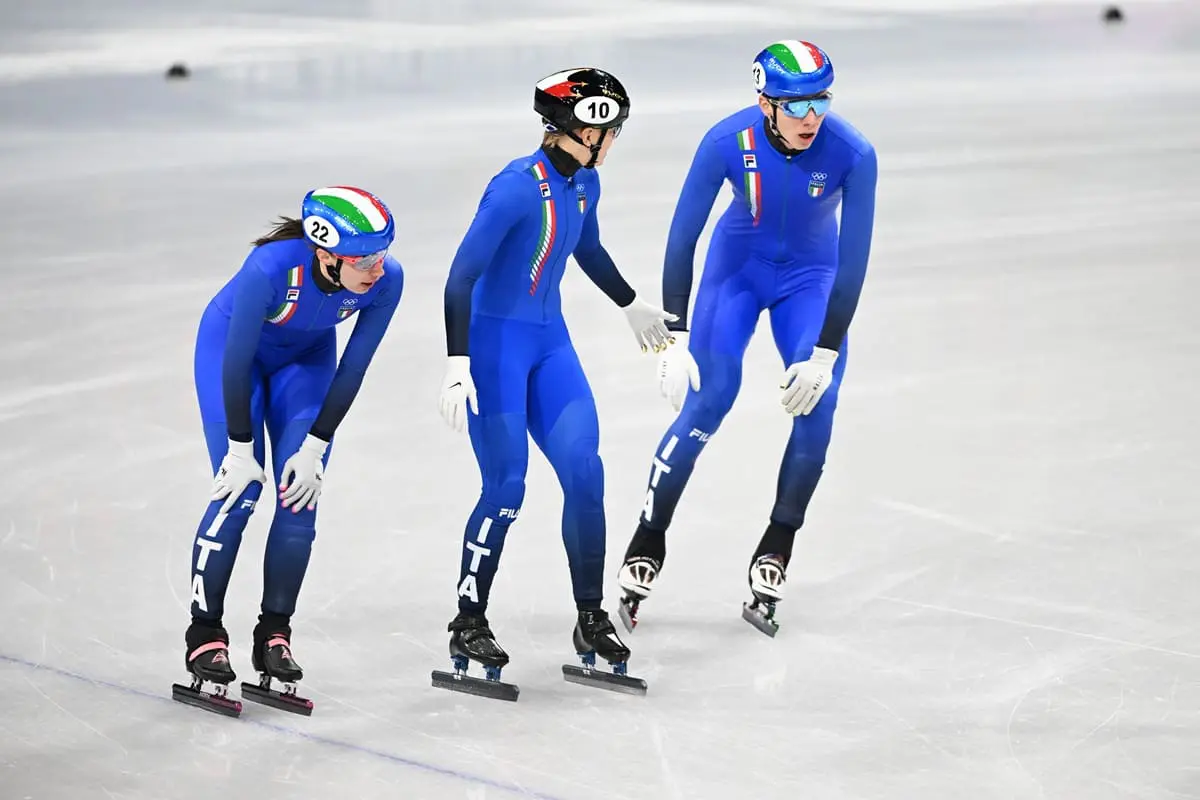 Short track, splendido oro dell’Italia nella staffetta mista. 12^ medaglia olimpica per Arianna Fontana