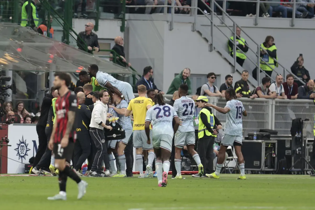 Il Milan crolla in casa e viene travolto 3-0 dall’Udinese, fischi a San Siro