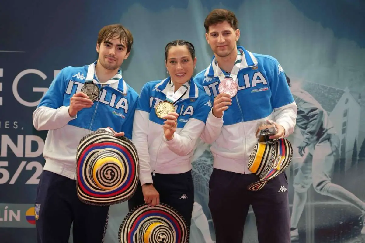Scherma, a Medellin un oro, un argento e un bronzo per la spada azzurra